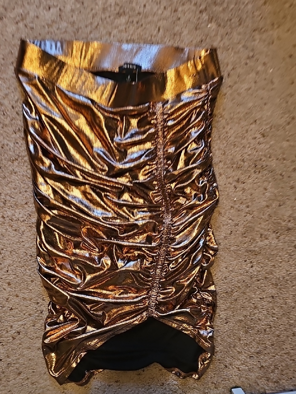 torrid Midi Liquid Shine Copper Side Cinch Skirt